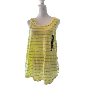 GAP Yellow and Gray Striped Women’sTank Top Sz M